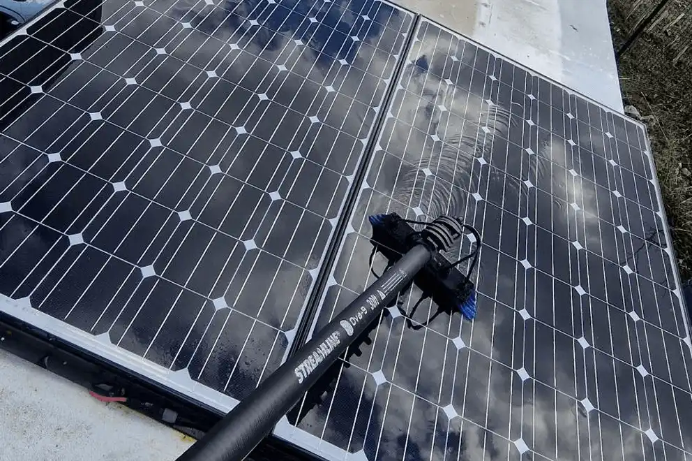 Solar panel cleaning