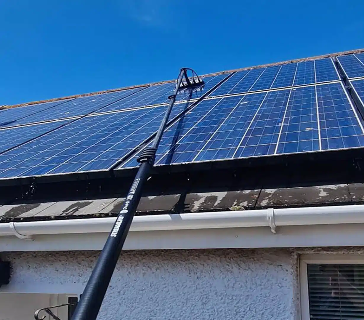 Pure water solar panel cleaning
